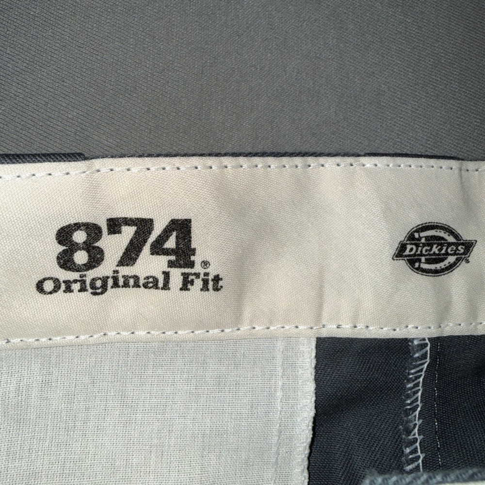 Dickies 874 Original Fit Work Pants Charcoal Grey Mens 30x30 Straight Leg Twill - Picture 7 of 7